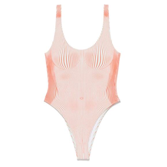 JEAN PAUL GAULTIER Green & Orange 'The Pinstripe Body Morphing' - Picture 5 of 6